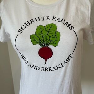 The Office Schrutte farms bed and breakfast tee shirt in a size medium TV